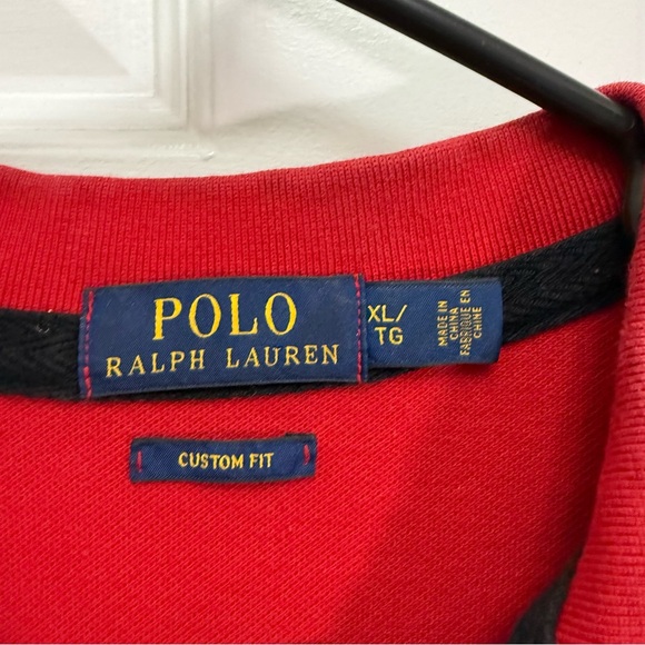 Polo by Ralph Lauren Red Canada Polo Shirt with White Accents - Picture 7 of 12